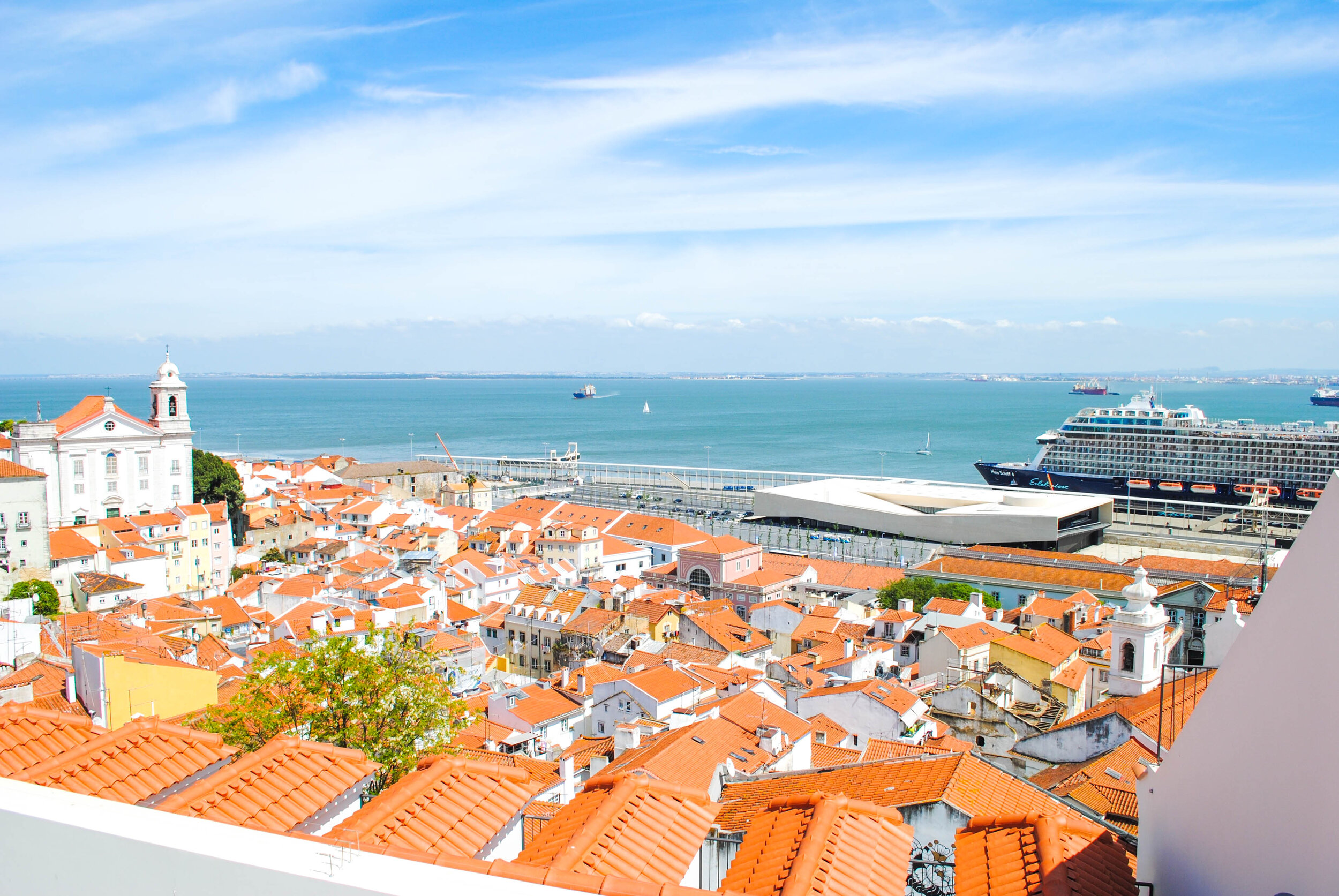 Miradouro de Santa Luzia in Lisbon, Portugal