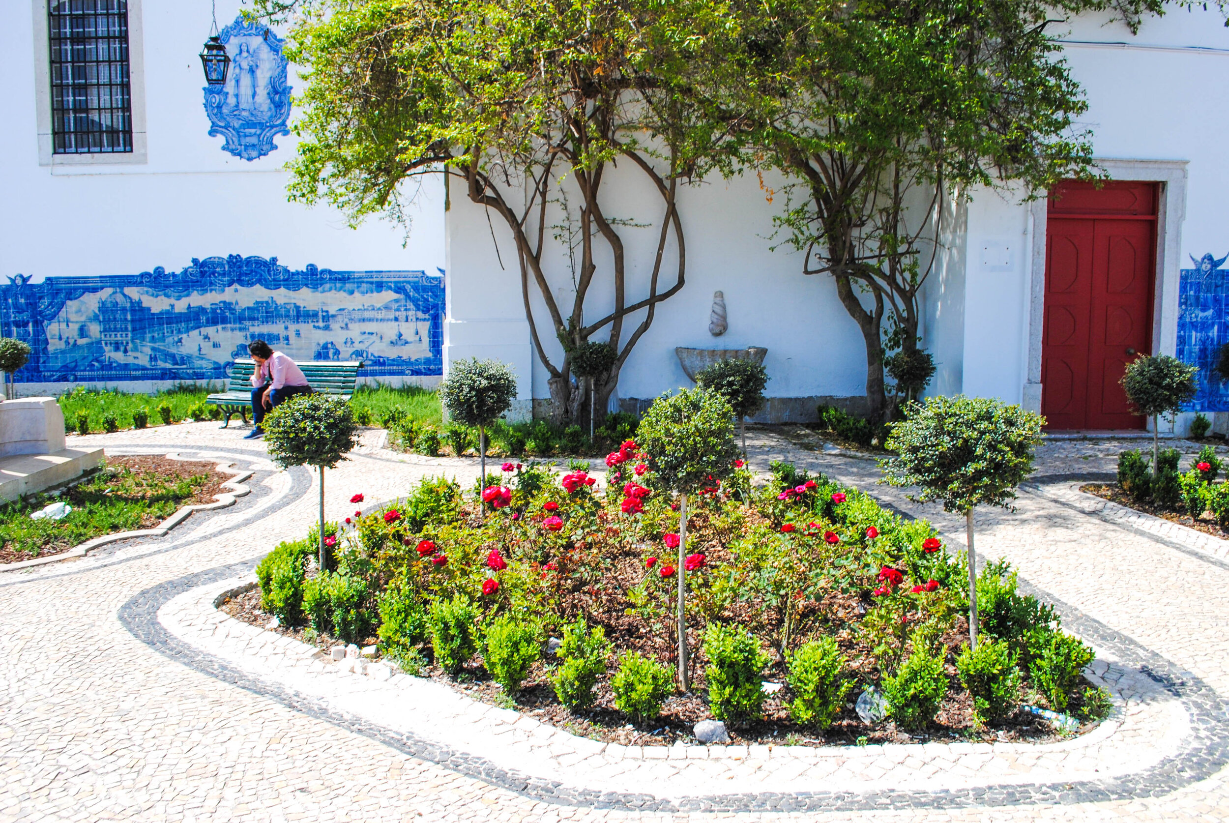 Miradouro de Santa Luzia in Lisbon, Portugal