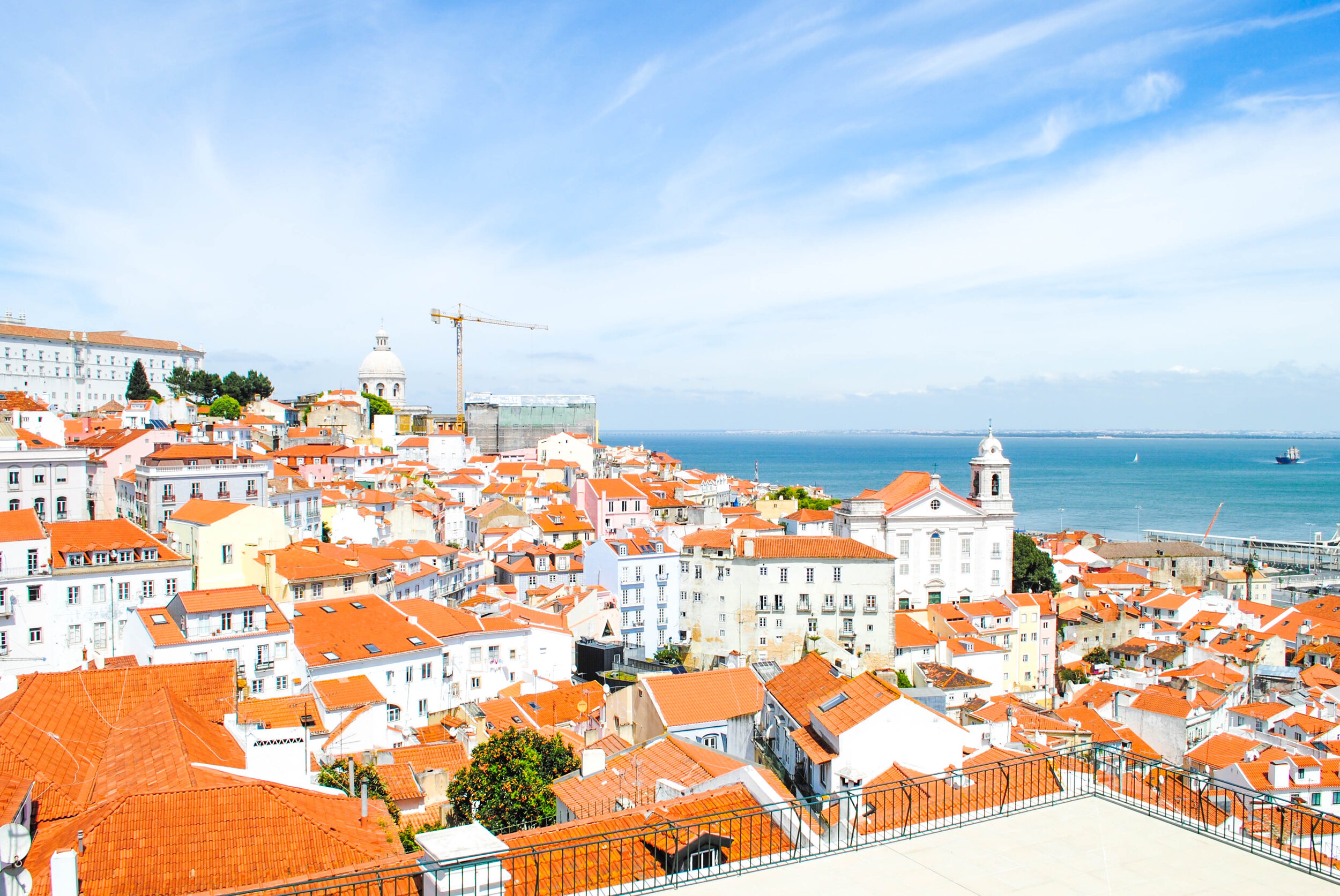 Miradouro de Santa Luzia in Lisbon, Portugal