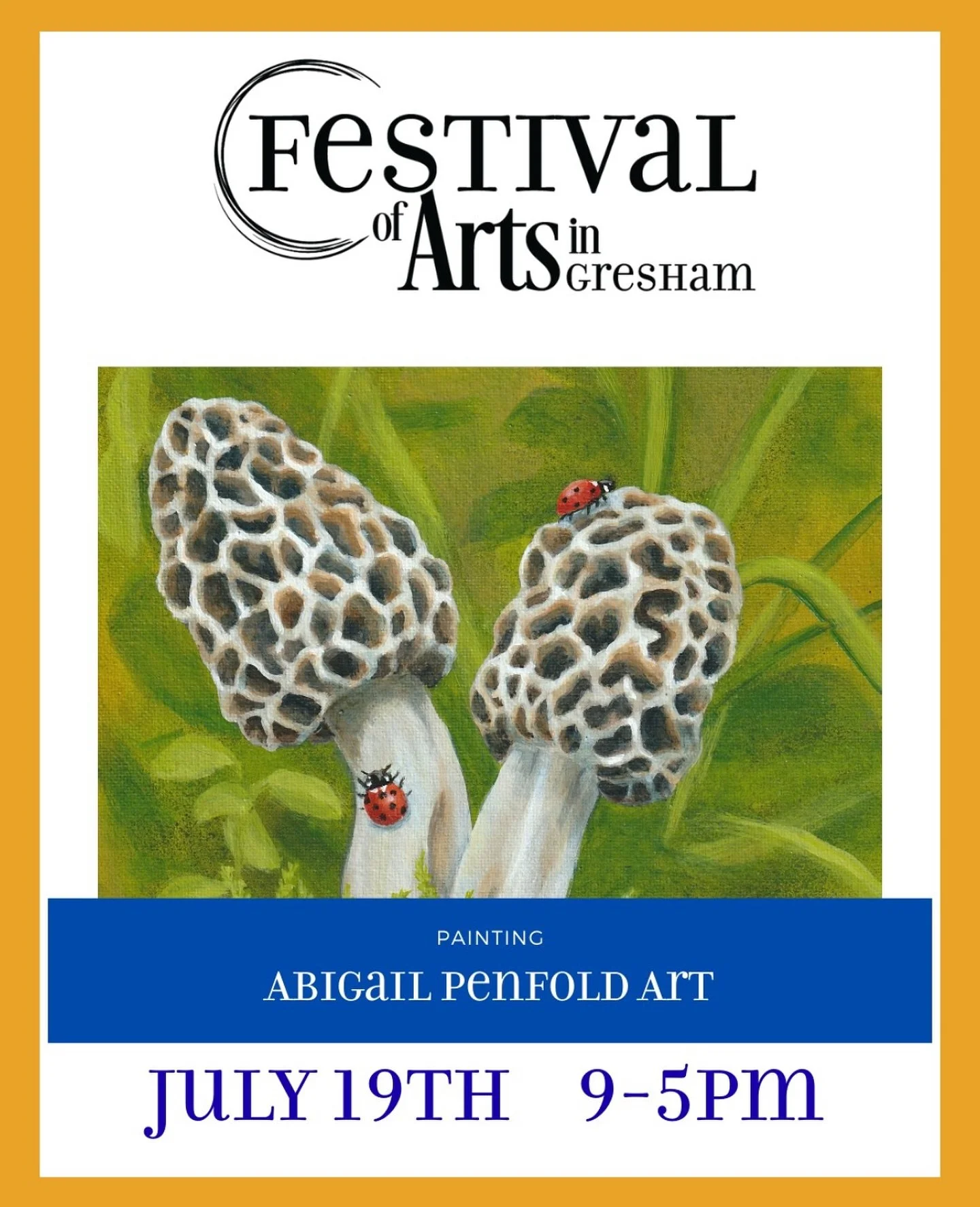 Check out my art along with 150+ other amazing artist’s work, at the Festival of Arts. 
📅This Saturday, July 19th from 9am-5pm 
📍Downtown Gresham, OR