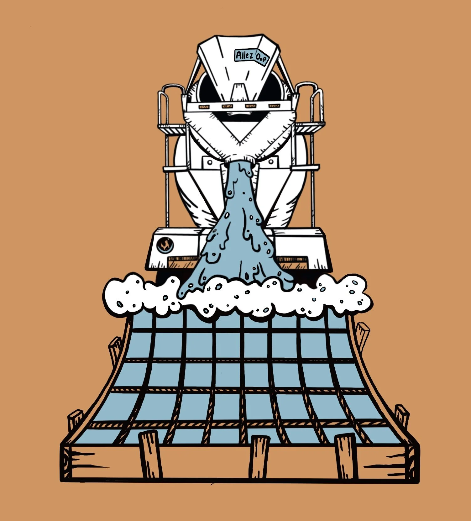 Apparel design for Allezoop skateboard clothing company