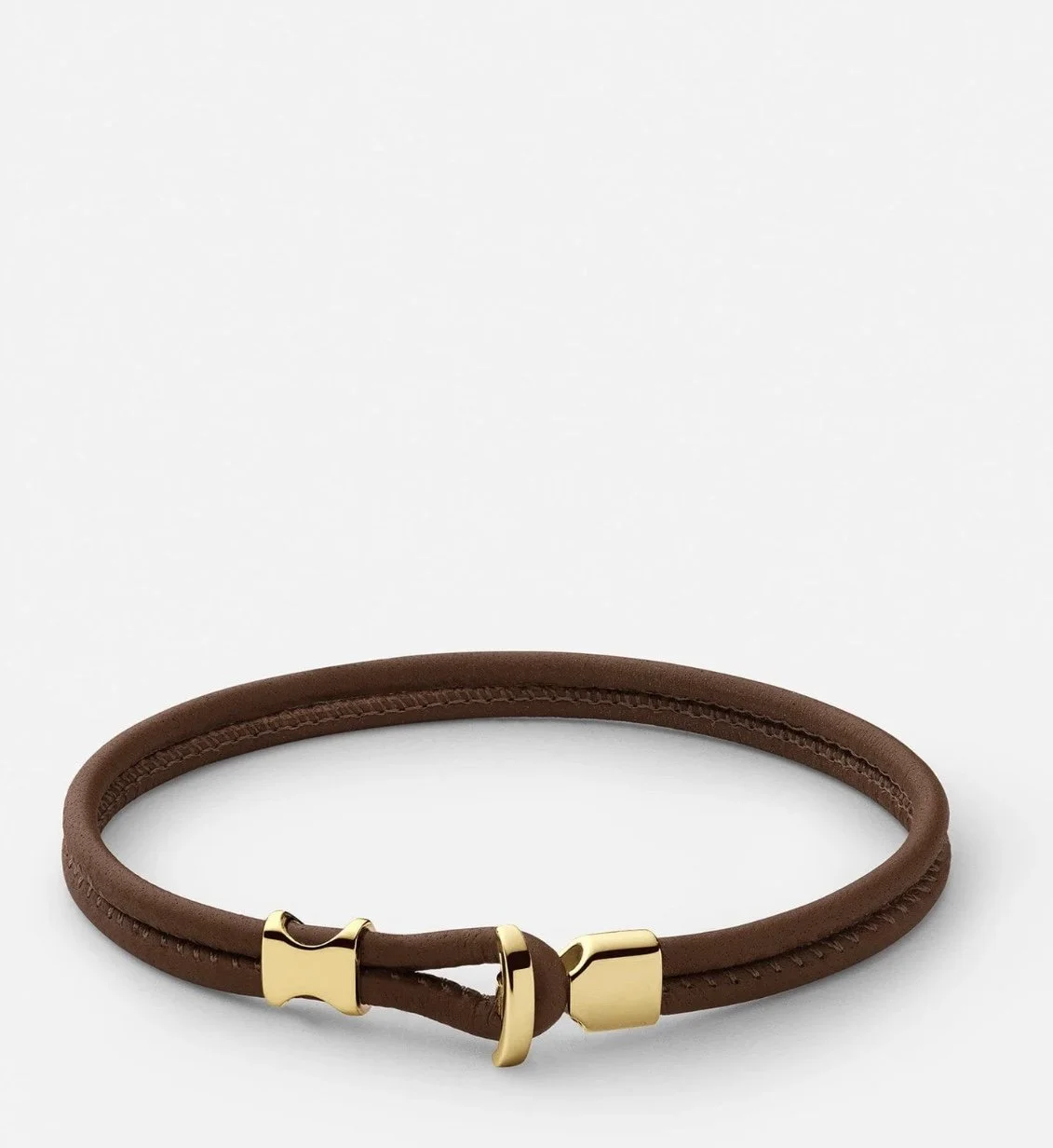 Miansai Orson Loop Gold Vermeil and Leather Bracelet — MODA