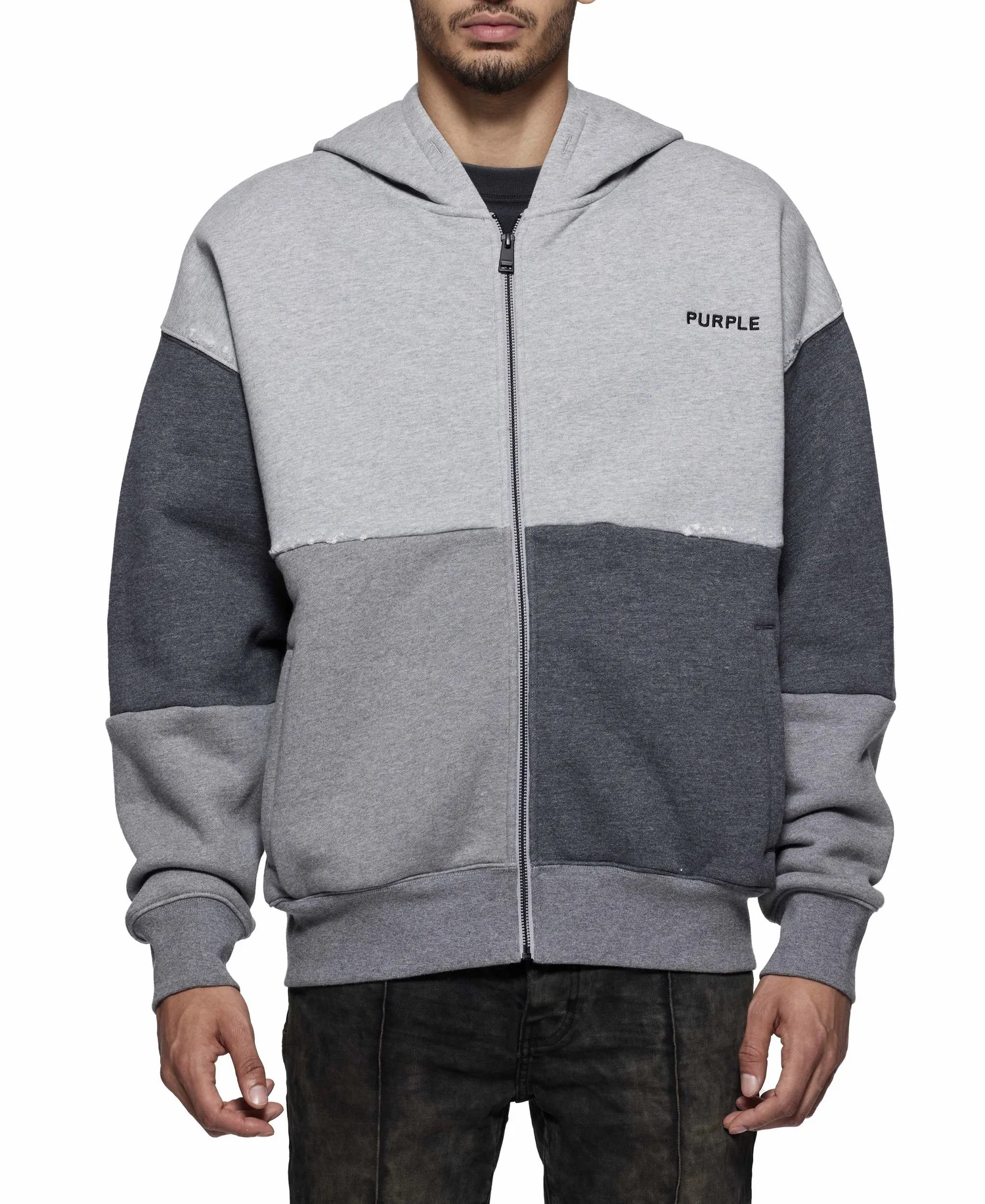 Purple Brand Wordmark Zip-Up Hoodie — MODA