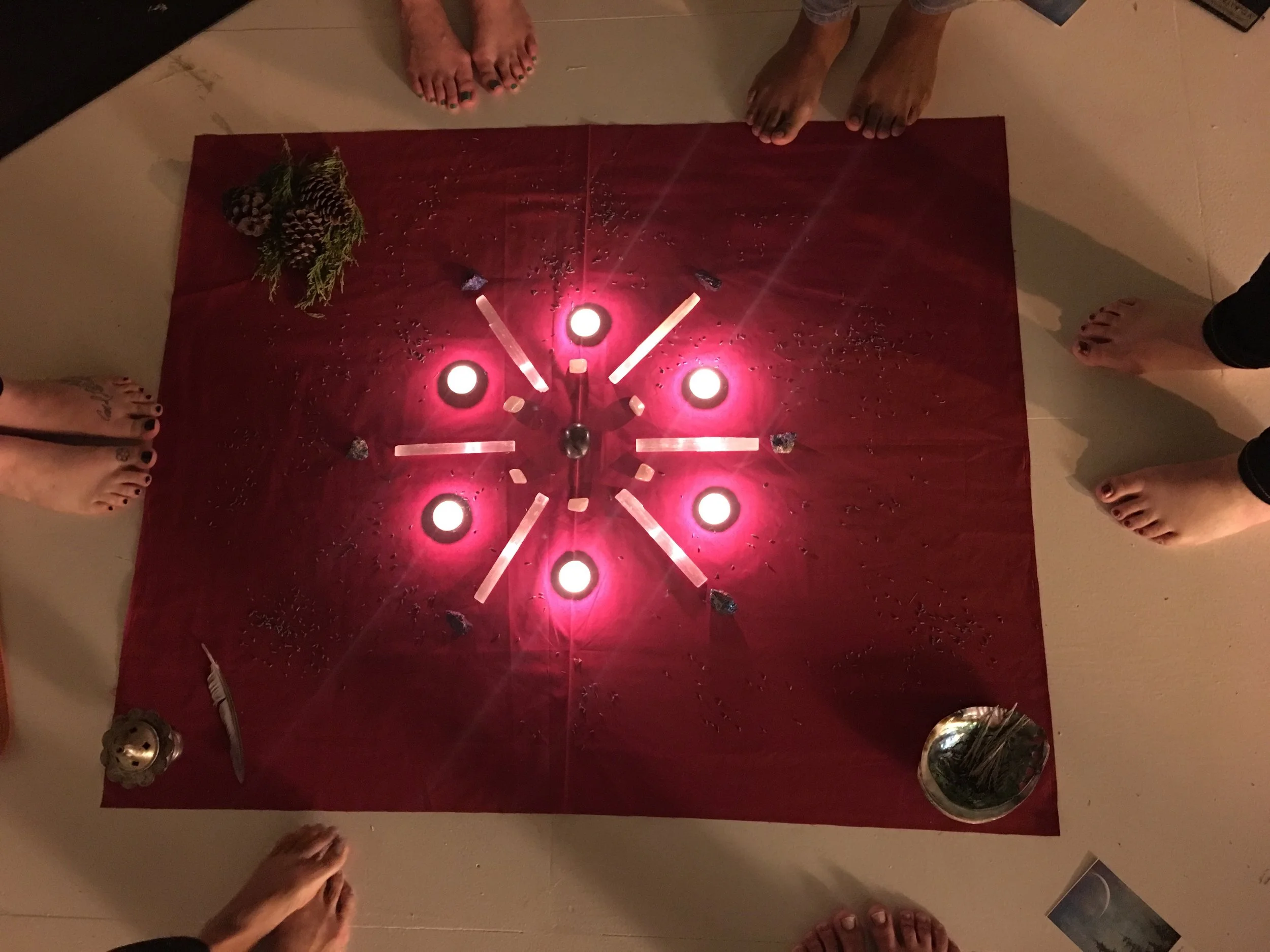 '16 November Sagittarius New Moon Circle Crystal Grid
