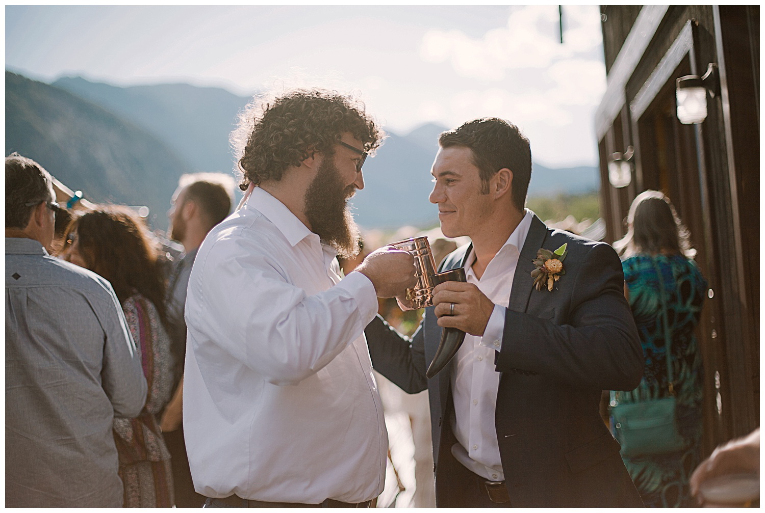 cocktail hour, outdoor colorado wedding, adventurous colorado wedding photographer, marble colorado wedding, marble lodge wedding