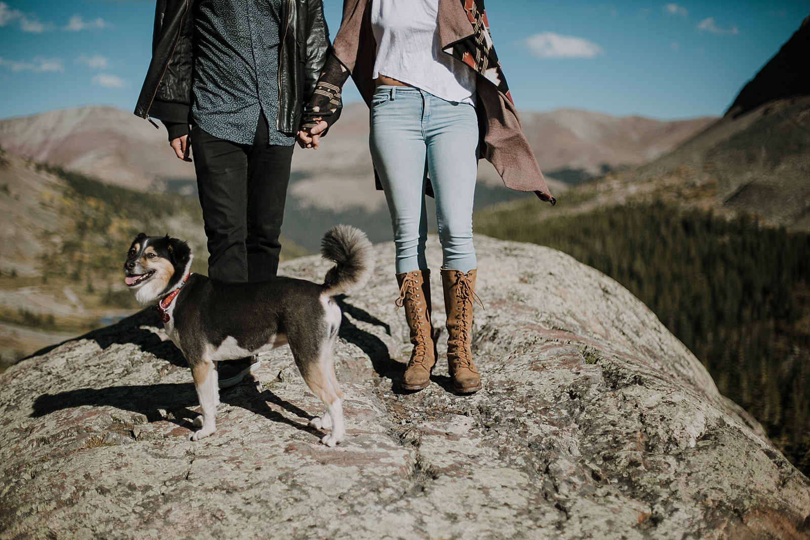 couple holding hands, breckenridge colorado wedding photographer, breckenridge colorado elopement photographer, hiking photographer, maui wedding photographer, maui elopement photographer