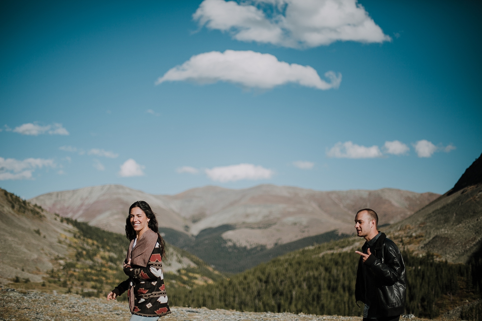 couple laughing, breckenridge colorado wedding photographer, breckenridge colorado elopement photographer, hiking photographer, maui wedding photographer, maui elopement photographer