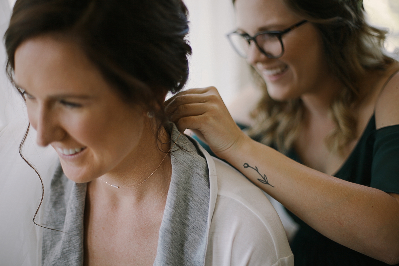bride and maid of honor, breckenridge colorado wedding, breckenridge colorado wedding photographer, the church at agape outpost wedding