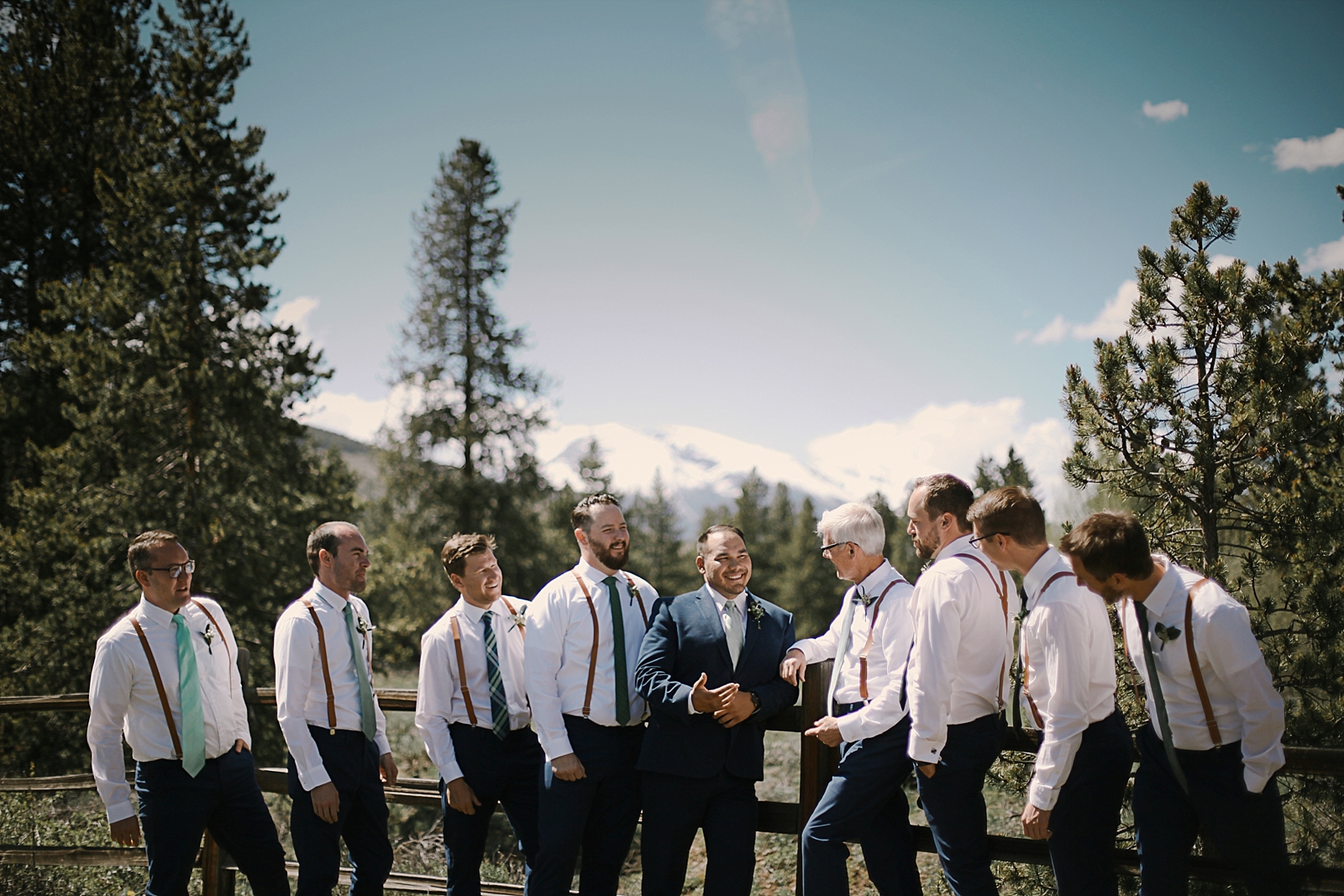 groomsmen at agape outpost, bridal party, breckenridge colorado wedding, breckenridge colorado wedding photographer, the church at agape outpost, agape outpost wedding photographer