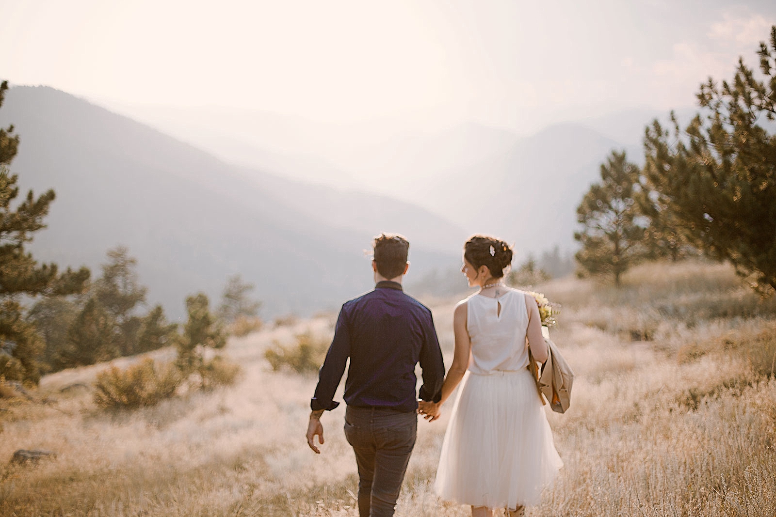 couple hiking, self solemnizing elopement, colorado self solemnization, boulder colorado elopement, boulder colorado elopement photographer, realization point elopement