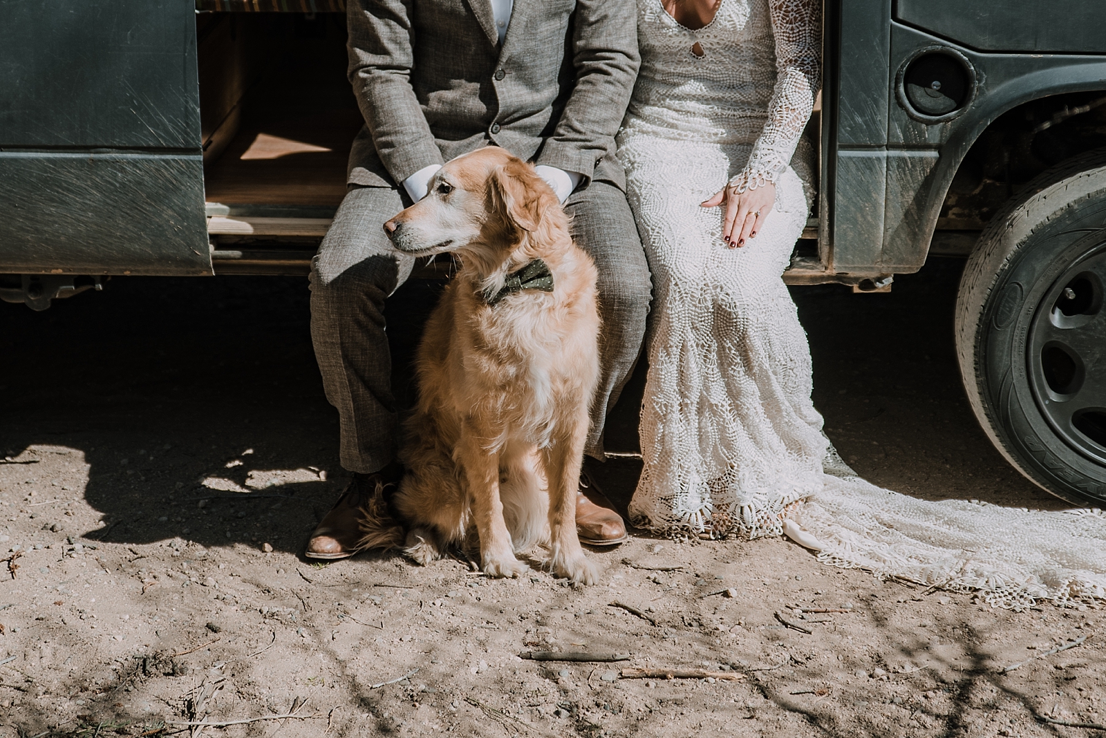bride and groom with dog, self solemnizing elopement, gateway natural area elopement, seaman reservoir elopement, fort collins colorado elopement, colorado elopement, fort collins wedding photographer