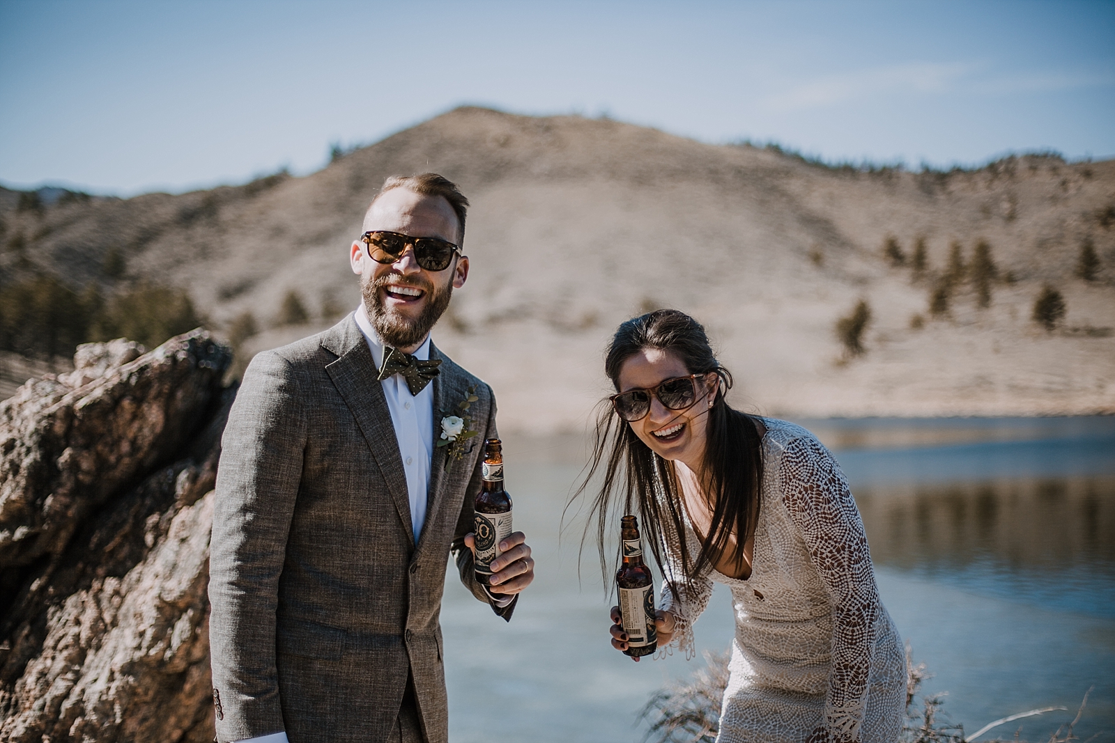 wedding beers, self solemnizing elopement, gateway natural area elopement, seaman reservoir elopement, fort collins colorado elopement, colorado elopement, hike seaman reservoir