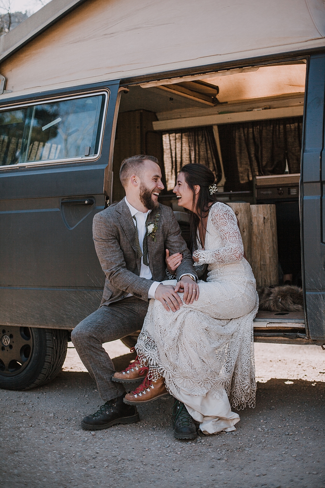 westfalia van elopement, self solemnizing elopement, gateway natural area elopement, seaman reservoir elopement, fort collins colorado elopement, colorado elopement, hike seaman reservoir
