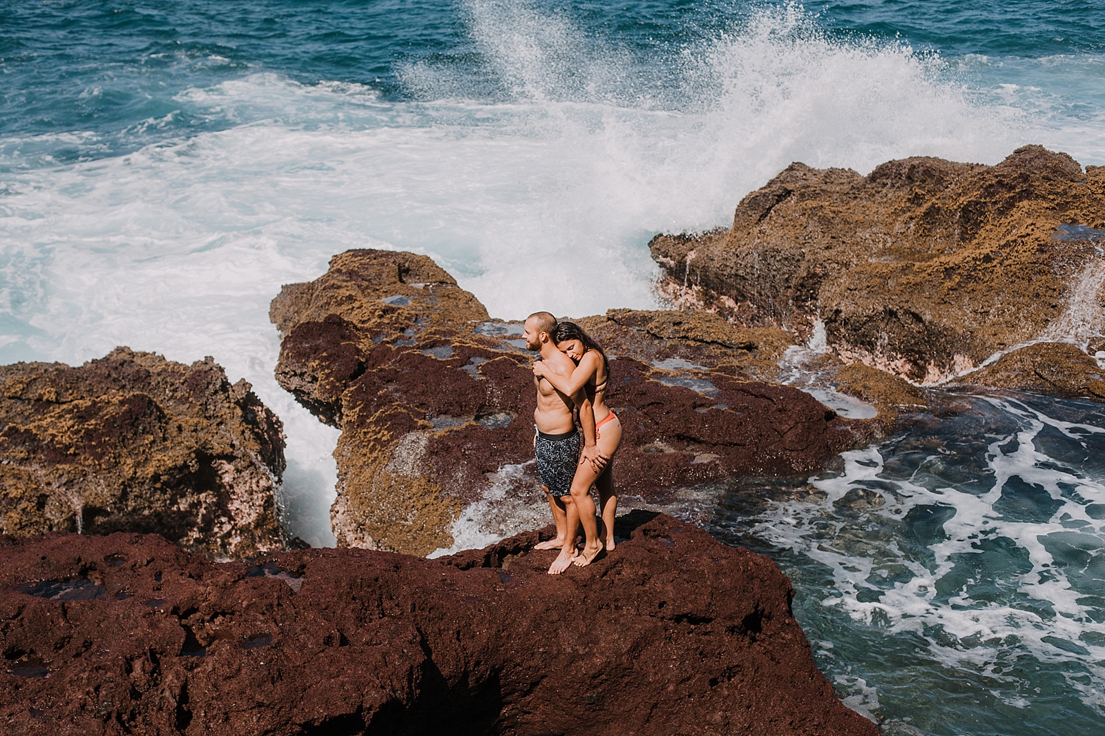 maui engagements, nakalele blowhole, maui diving, maui cliffside, maui elopement photographer, maui wedding photographer, swimming engagements, maui hiking, , lahaina beaches, swimsuit engagement