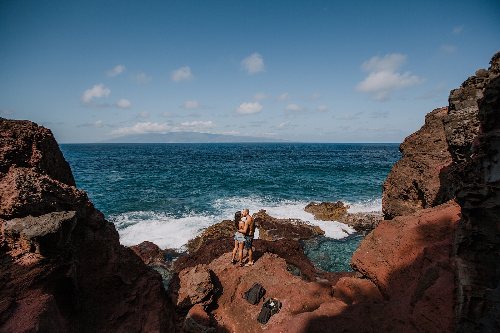 maui engagements, maui diving, maui cliffside, maui elopement photographer, maui wedding photographer, swimming engagements, maui hiking, maui hawaii hiking, lahaina beaches, swimsuit engagement