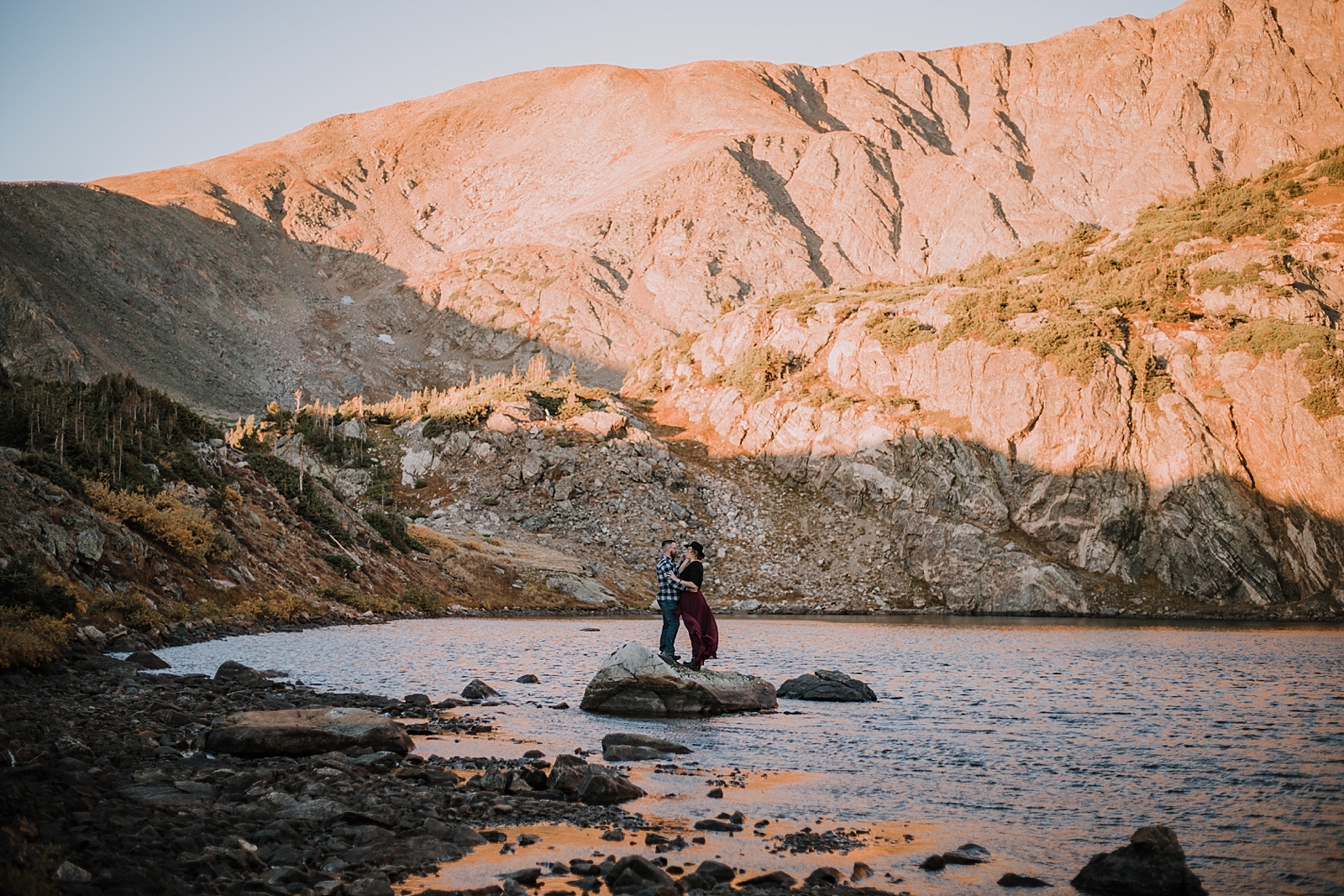 sunrise at james peak, colorado 13er, little echo lake, backpacking james peak wilderness, hike james peak lake, hike little echo lake, james peak elopement, winter park sunrise elopement
