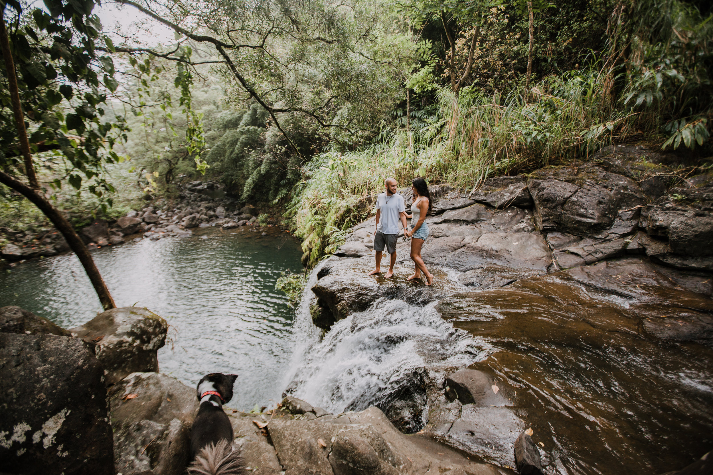 jungle couple, hawaii waterfall, road to hana, maui waterfall, hawaii wedding photographer, hawaii elopement photographer, maui wedding, maui engagements, maui elopement