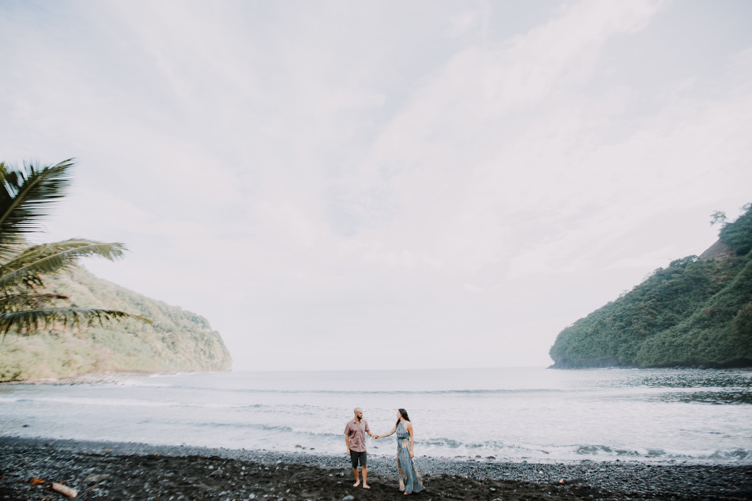 black beach in maui, island hiking, hawaii waterfall, road to hana, maui waterfall, hawaii wedding photographer, hawaii elopement photographer, maui wedding, maui engagements, maui elopement