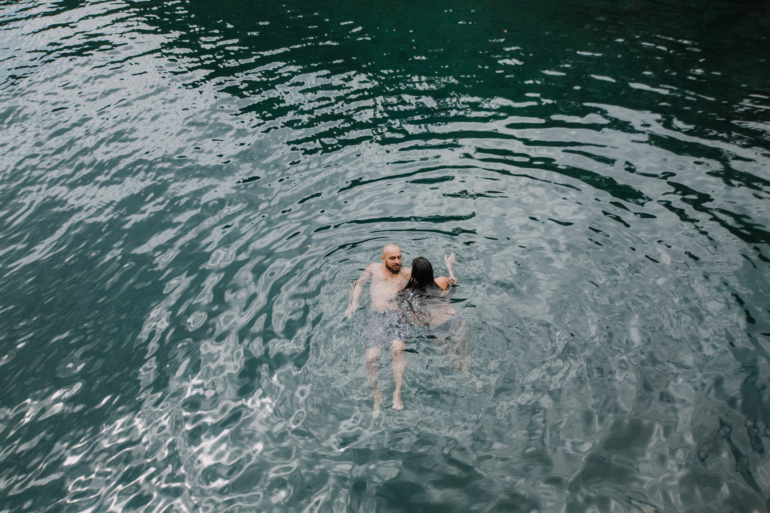 couple swimming, seven sacred pools at ohe'o, island hiking, road to hana, hawaii wedding photographer, hawaii elopement photographer, maui wedding, hana swimming, maui engagements, maui elopement