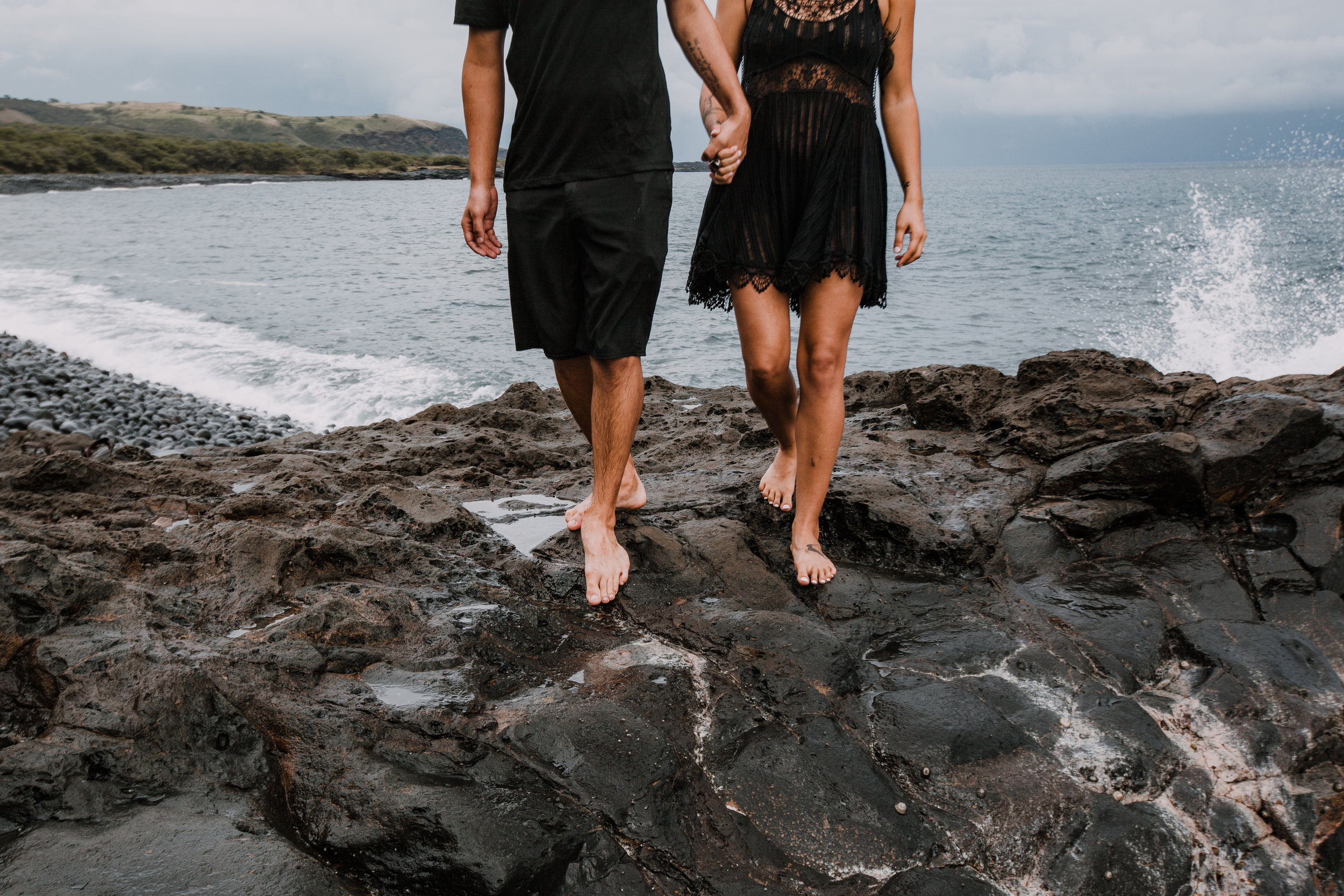 kaupo beach, hawaiian volcanic eruption, lava rock, haleakala national park, hawaii wedding photographer, hawaii elopement photographer, maui wedding, maui engagements, maui elopement