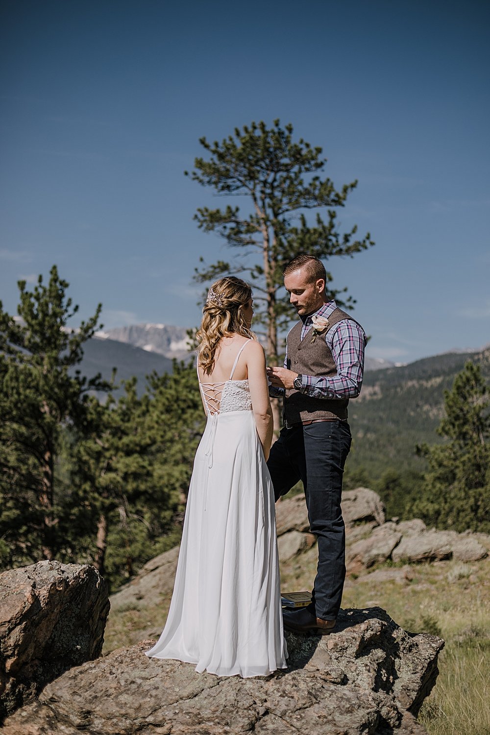 elopement ceremony, rocky mountain national park elopement, 3M curves elopement, self solemnizing, self solemnization, long's peak ceremony, hiking elopement, estes park elopement