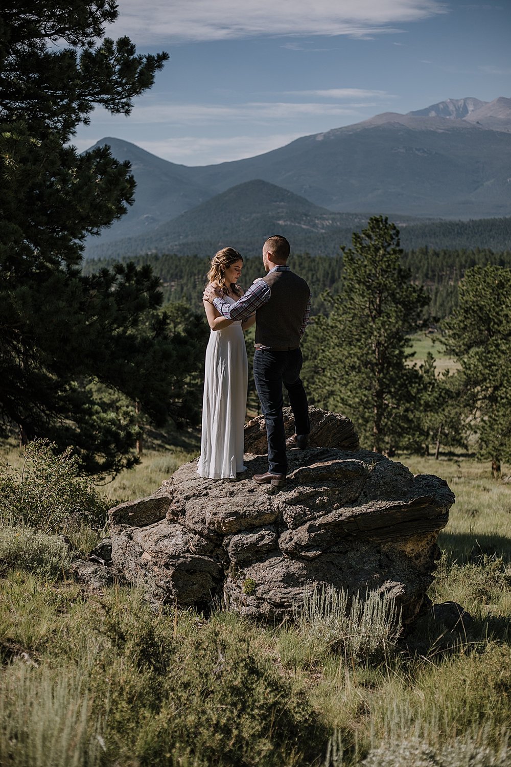 RMNP elopement ceremony, rocky mountain national park elopement, 3M curves elopement, self solemnizing, self solemnization, long's peak ceremony, hiking elopement, estes park elopement
