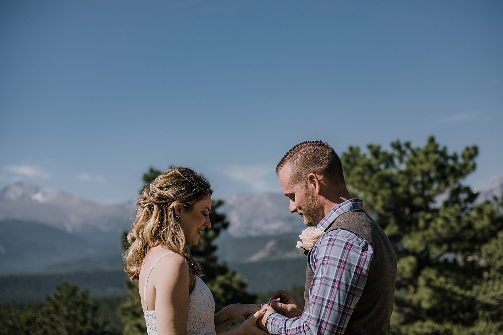 ring exchange, RMNP elopement ceremony, rocky mountain national park elopement, 3M curves elopement, self solemnizing, self solemnization, long's peak, hiking elopement, estes park elopement