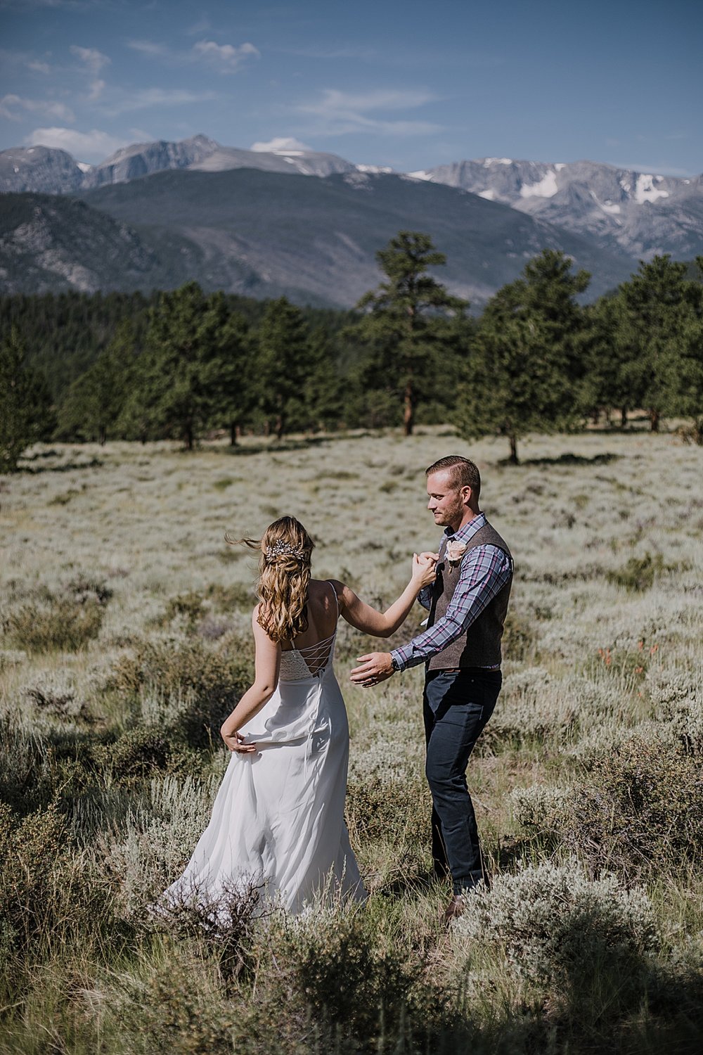 first dance, RMNP elopement ceremony, rocky mountain national park elopement, 3M curves elopement, self solemnizing, self solemnization, long's peak, summer elopement, estes park elopement