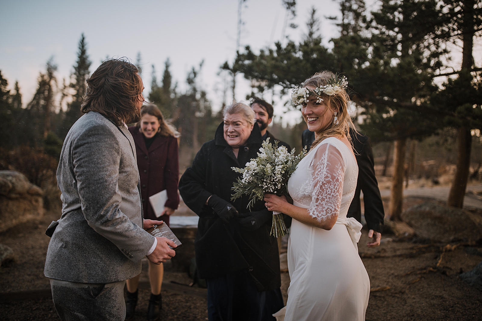 elopement celebration, sprague lake dock elopement, sunrise elopement, colorado elopement, sprague lake elopement, rocky mountain national park elopement, adventurous colorado hiking elopement