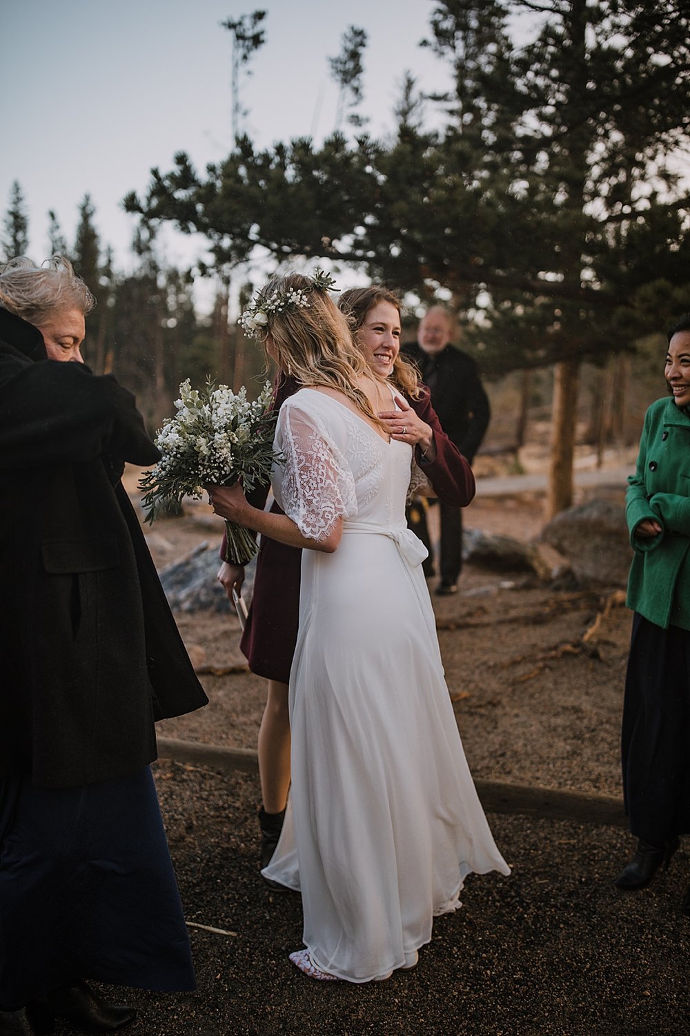 elopement celebration, sprague lake dock elopement, sunrise elopement, colorado elopement, sprague lake elopement, rocky mountain national park elopement, adventurous colorado hiking elopement