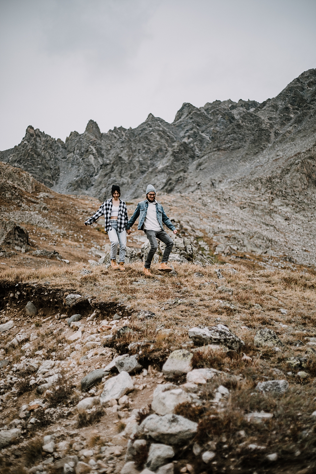 couple hiking, summer hiking mayflower gulch leadville and copper colorado, off road jeeping to mayflower gulch, sunrise at mayflower gulch, mayflower gulch engagements, leadville wedding photographer