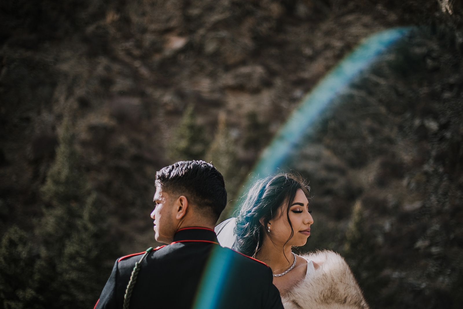 marine groom and police bride, hiking clear creek canyon, golden colorado wedding, golden colorado elopement, clear creek canyon climbing area