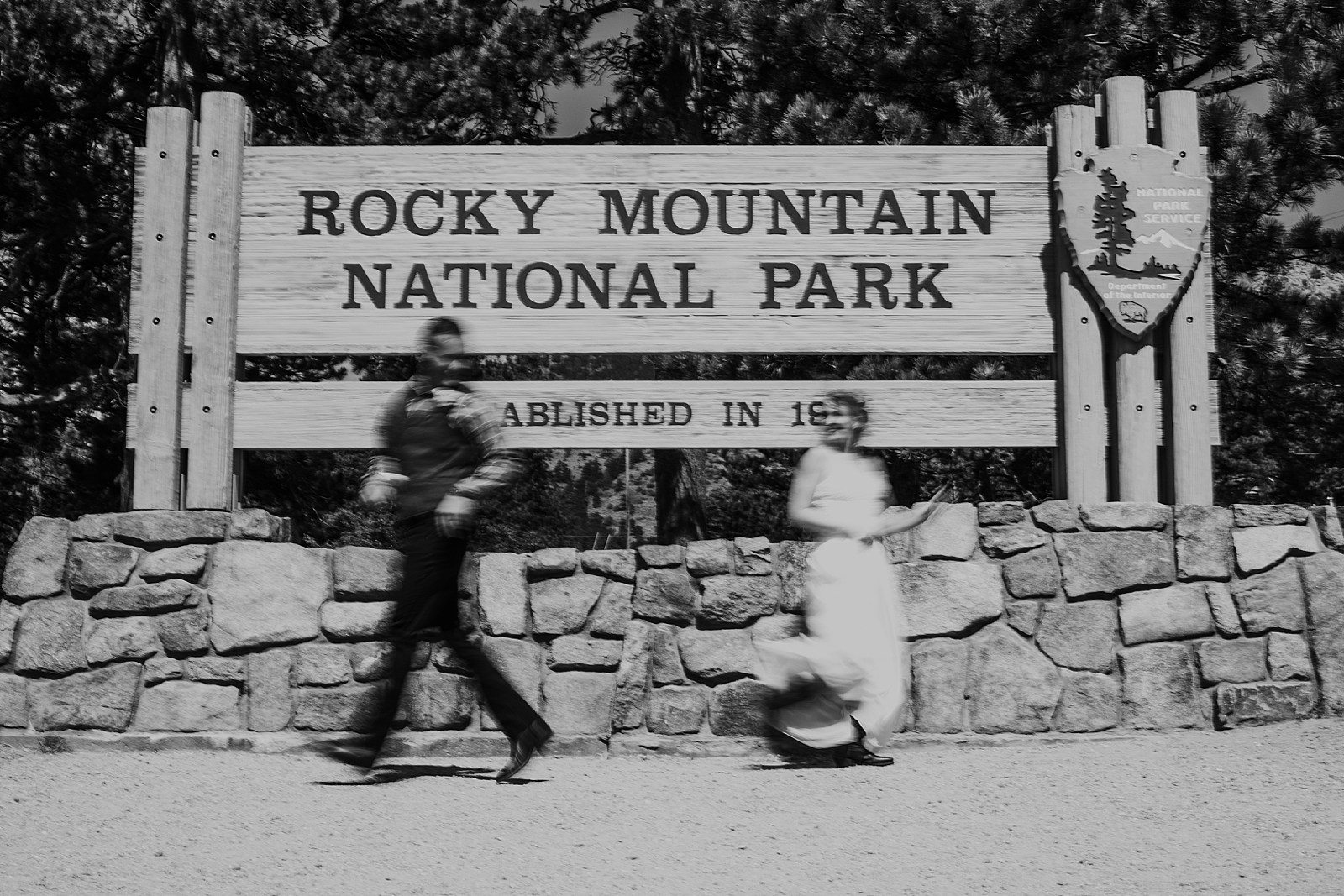 hiking at 3M curves in rocky mountain national park, rocky mountain national park elopement, self solemnize in rocky mountain national park, estes park elopement, 3M curves elopement