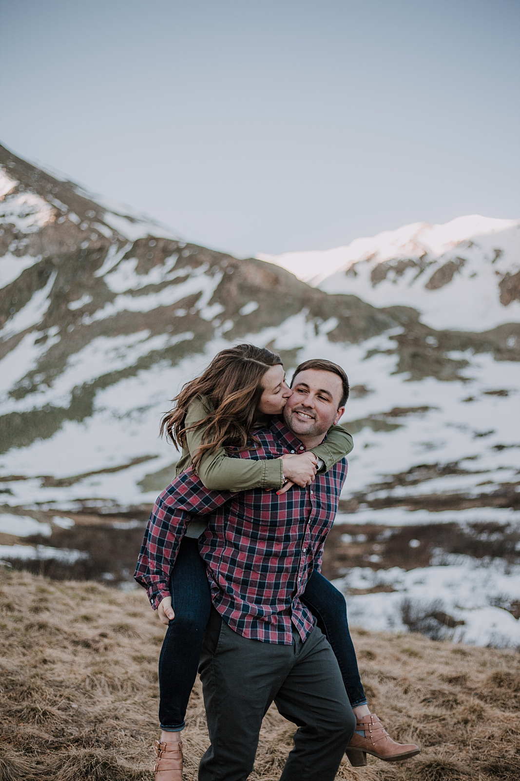 winter hiking mayflower gulch leadville and copper colorado, backcountry skiing to mayflower gulch, sunrise at mayflower gulch, mayflower gulch engagements, leadville wedding photographer