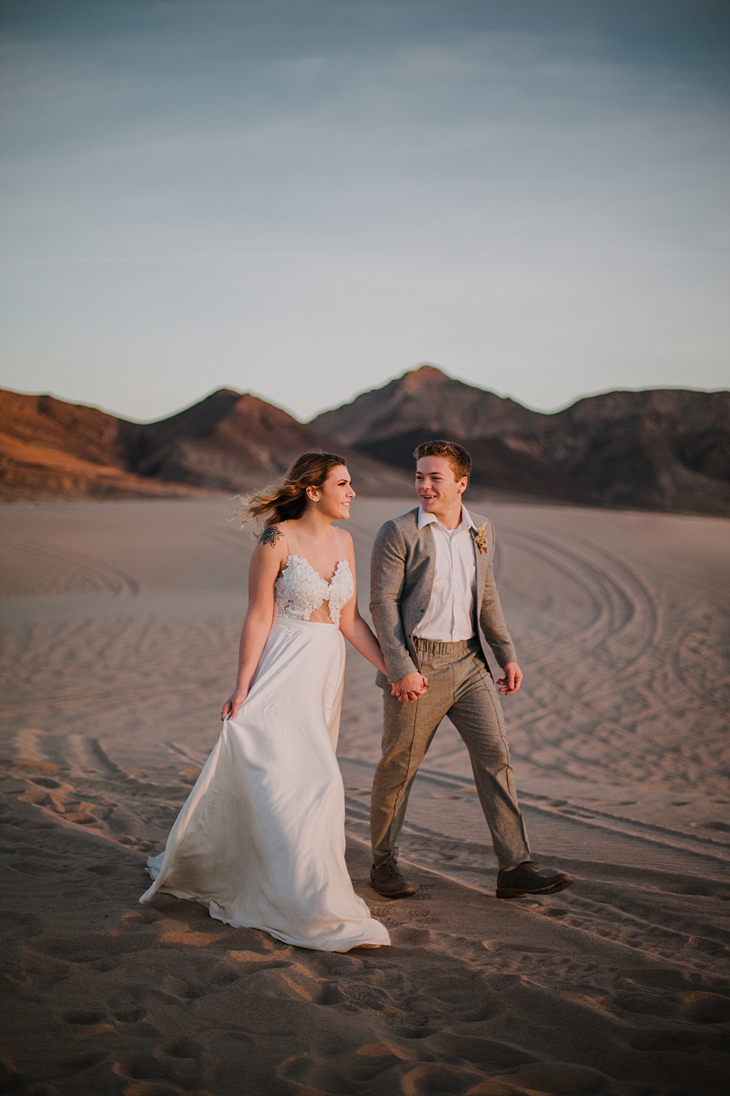 dirtbiking at little dumont dunes, little dumont dunes off roading, little dumont dunes engagements, little dumont dunes elopement, death valley sunset, hiking the dunes in death valley