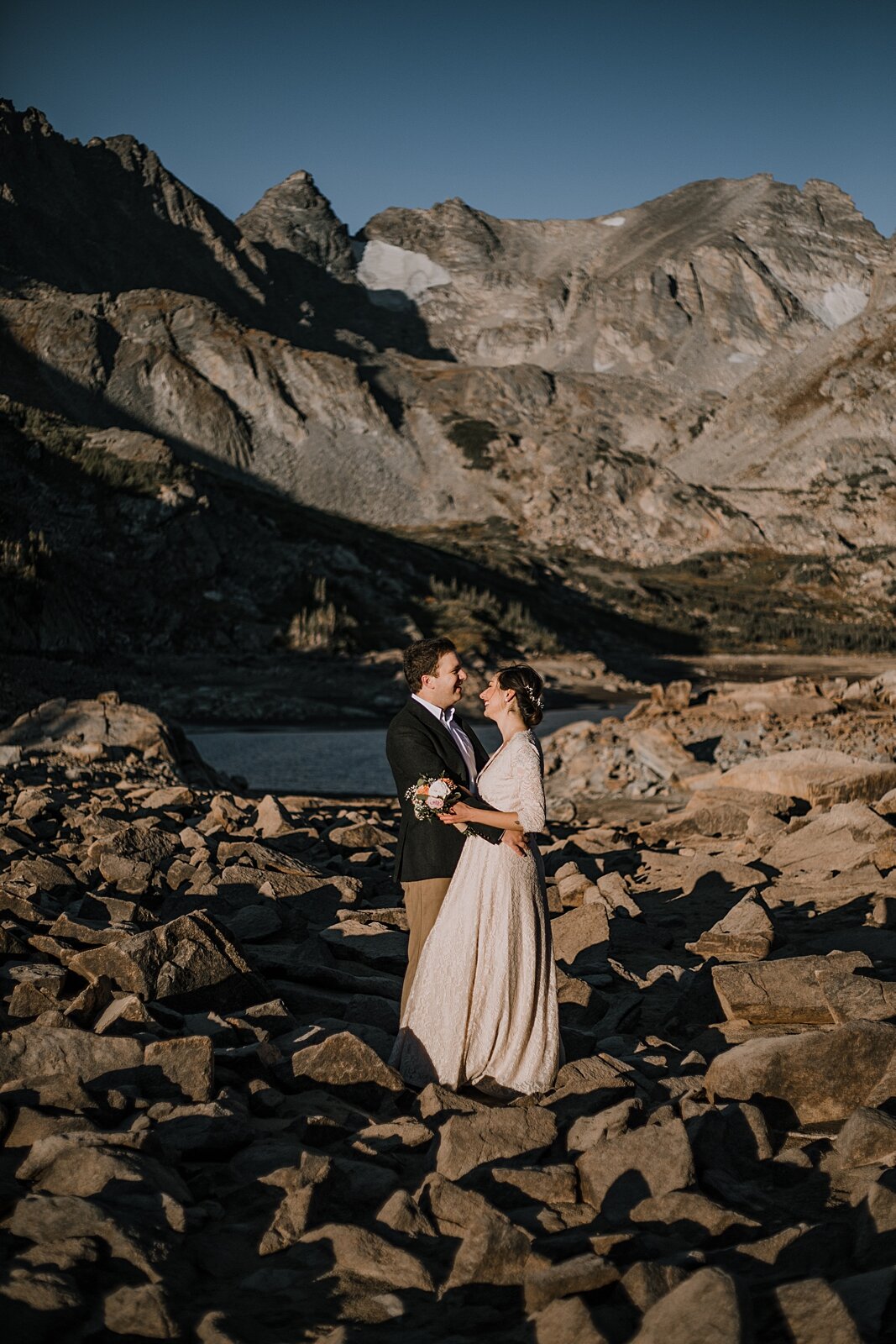 transatlantic long distance relationship self solemnizing elopement, dawn hike elopement indian peaks wilderness, sunrise elopement lake isabelle, eloping in brainard lake recreation area