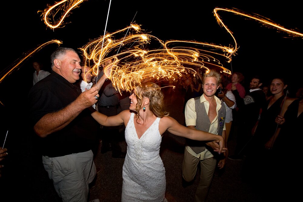 sparkler send off backyard at oregon wedding, deschutes national forest wedding, smith rock state park hiking wedding, terrebonne oregon backyard wedding