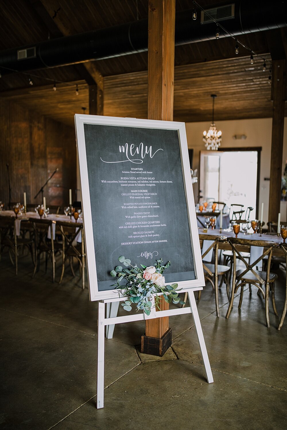 chalkboard wedding signs, wedding details, the barn at sunset ranch in buena vista co, buena vista colorado wedding, the barn at sunset ranch wedding, buena vista colorado wood barn wedding venue