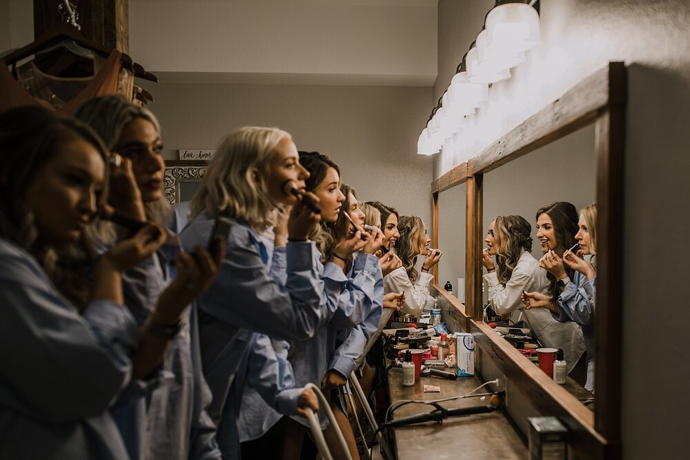 bridesmaids getting ready, the barn at sunset ranch in buena vista co, buena vista colorado wedding, the barn at sunset ranch wedding, buena vista colorado wedding venue