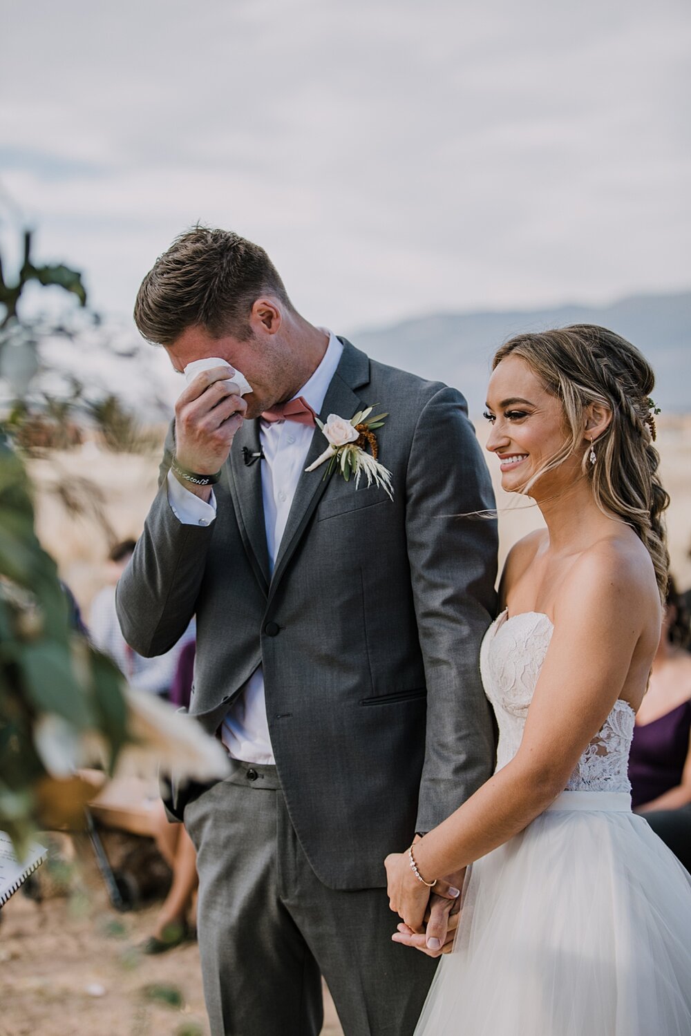 wedding ceremony, bride and groom at the alter, the barn at sunset ranch in buena vista co, buena vista colorado wedding, the barn at sunset ranch wedding, buena vista colorado wedding venue