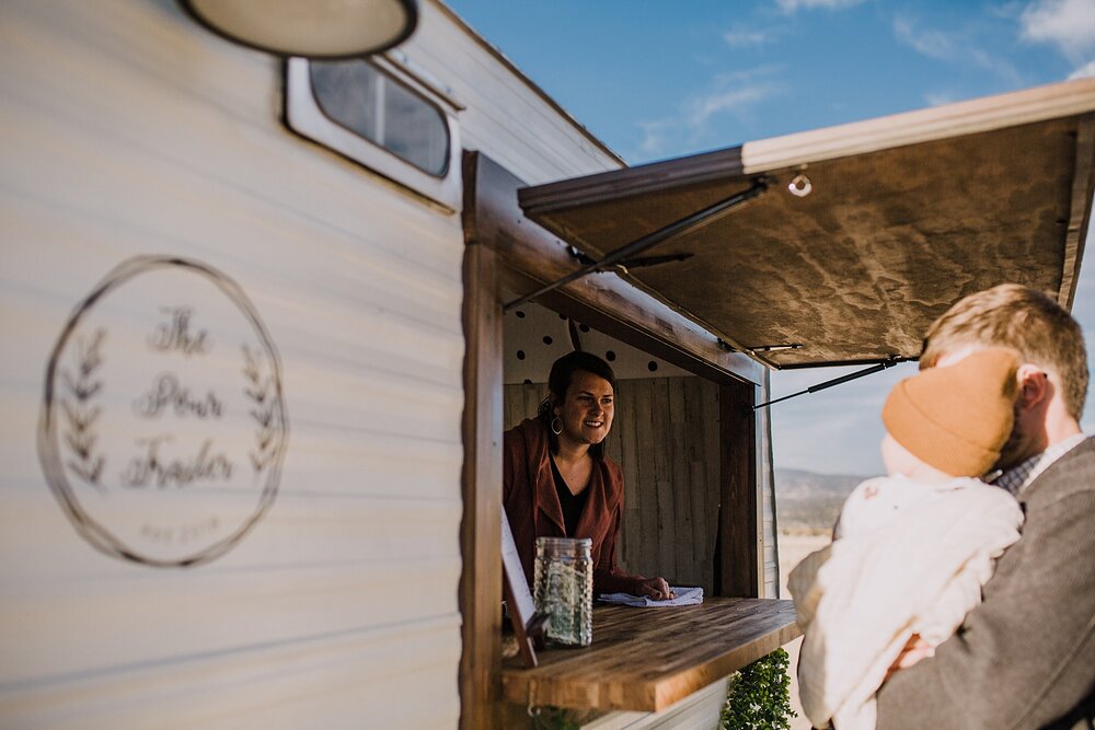 mobile wedding bar, the pour trailer, wedding food truck, the barn at sunset ranch in buena vista co, buena vista colorado wedding, the barn at sunset ranch wedding, buena vista colorado wedding venue