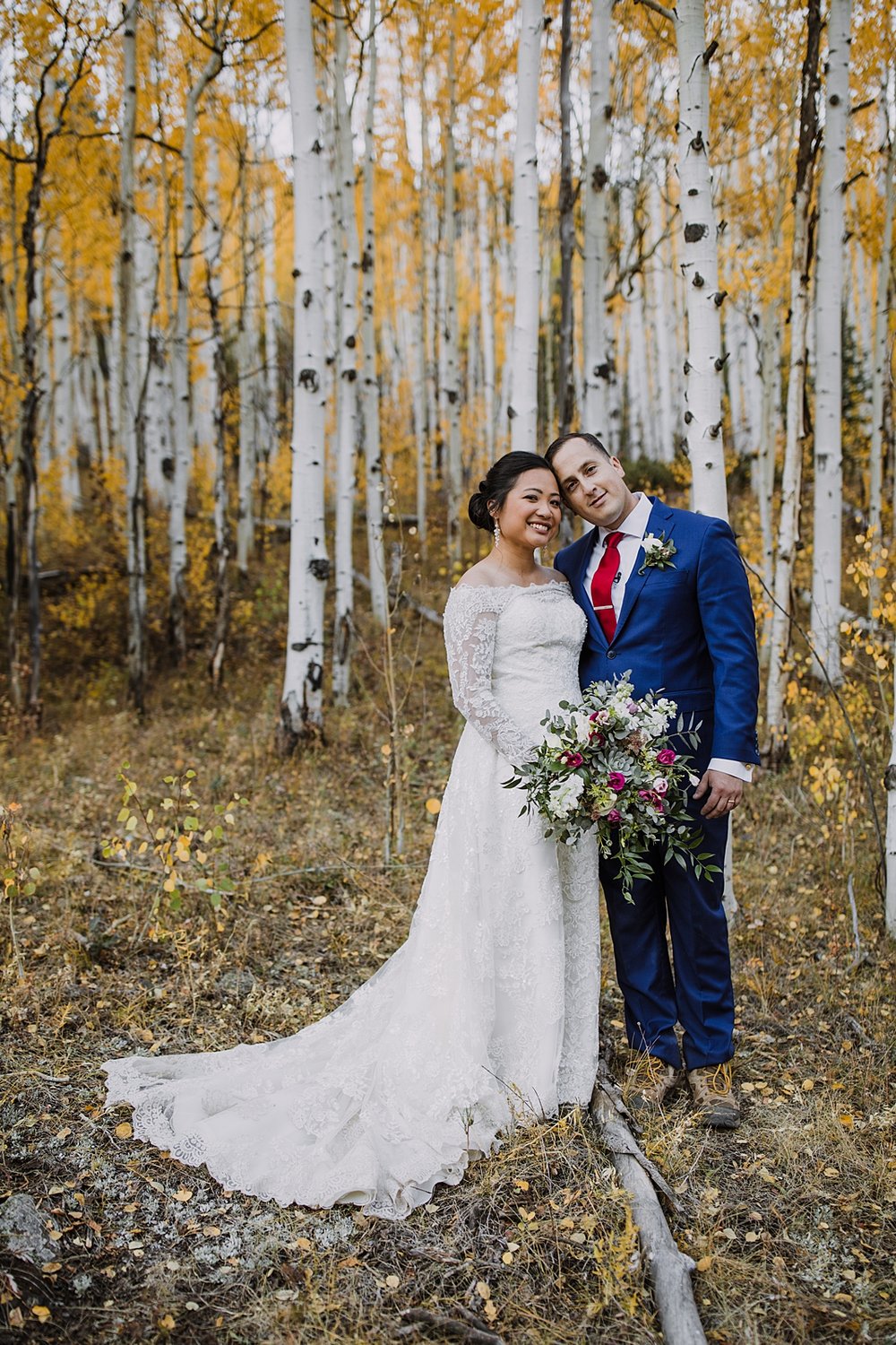 elopement ceremony in an aspen grove, ames colorado elopement, alta lakes elopement, ophir colorado elopement, telluride colorado wedding, trout lake elopement, priest lake elopement