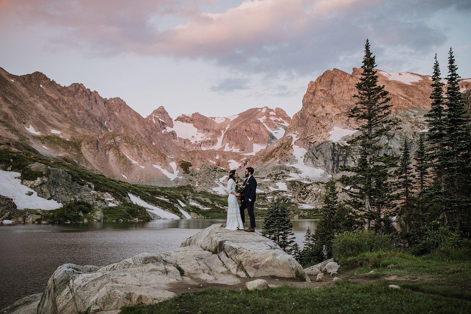 And Two Were Tamed + Secluded Sunrise Hiking Elopement in Colorado's Front Range Indian Peaks Wilderness_0036.jpg