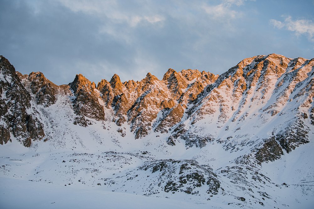 Landscape of mayflower gulch at sunset, alpenglow over fletcher mountain, alpenglow over atlantic peak, sunset over quandary mountain, leadville colorado sunset, sunset over boston mine ghost town