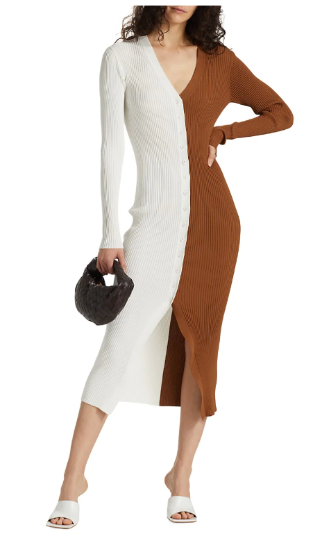 Shoko Colorblock Body-Con Sweaterdress