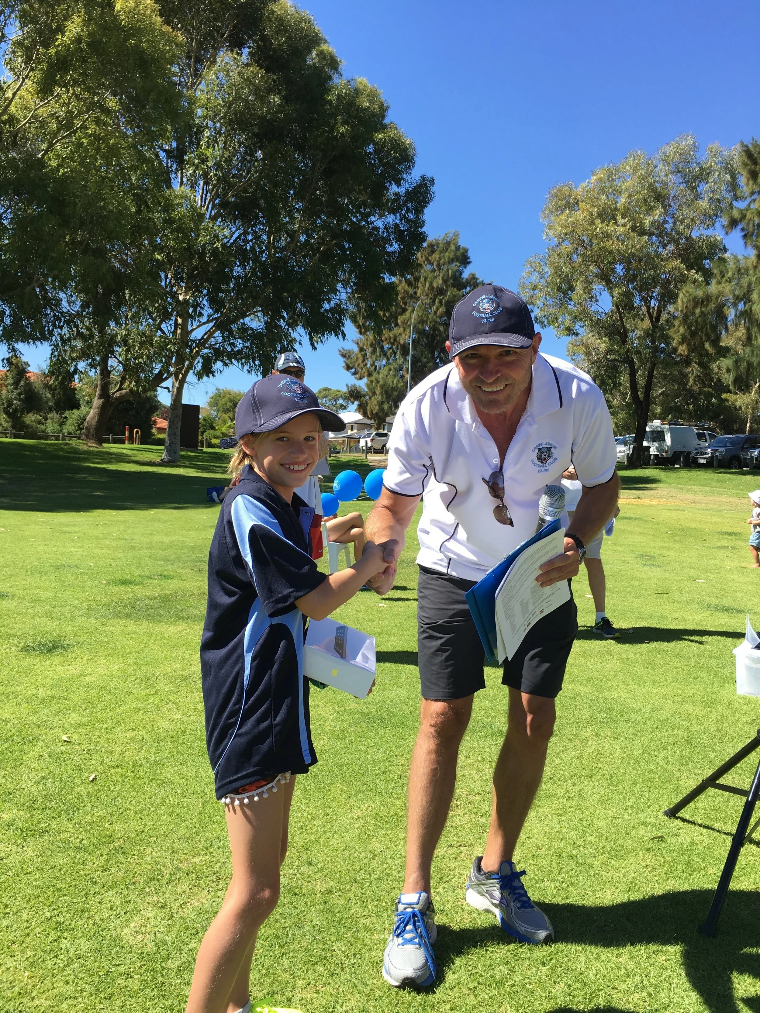 Presenting Jazmine Farnan, Year 4 Cougars with her iPad mini