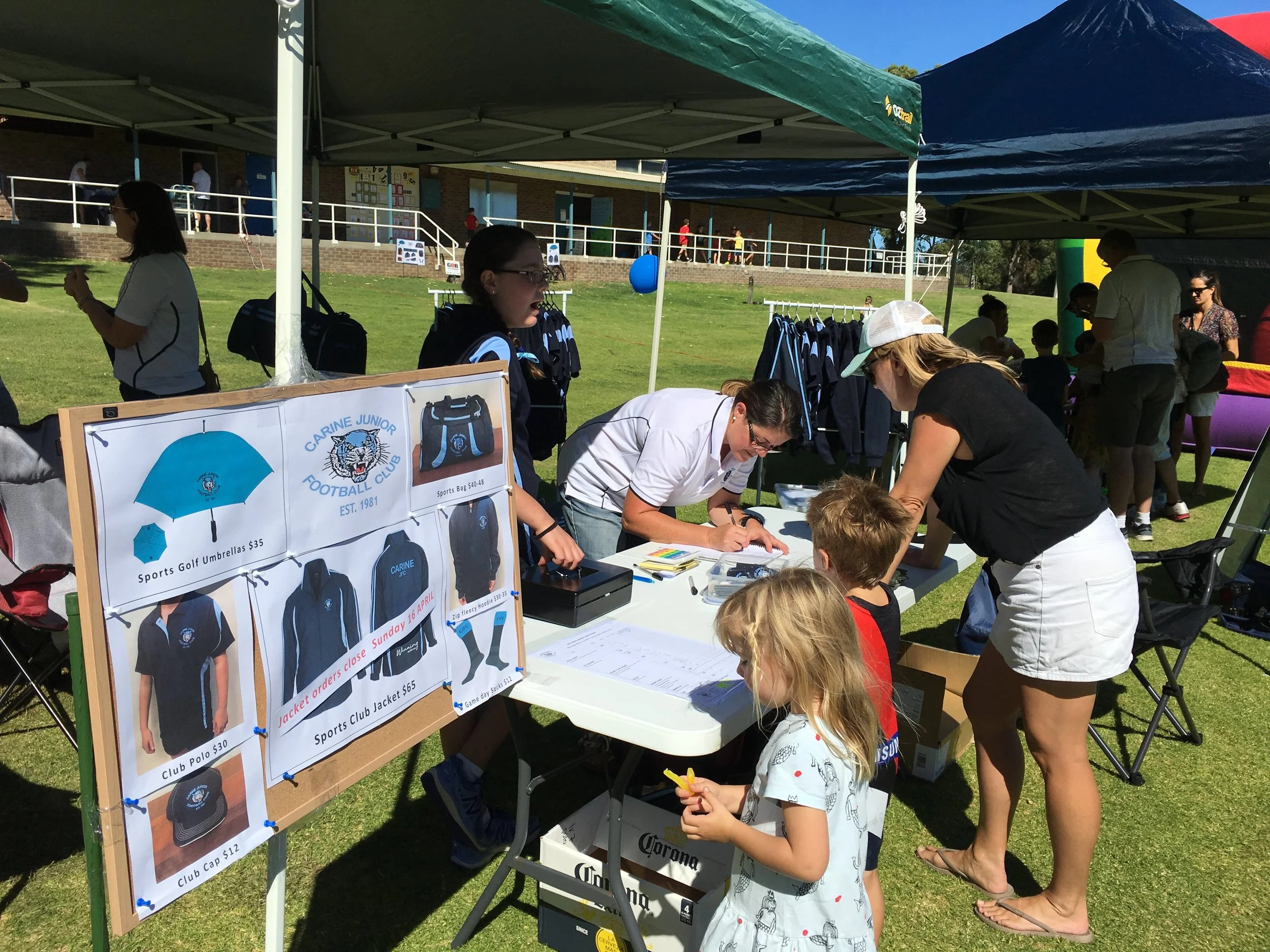 Our merchandise stand was flat out, especially with orders for game day socks