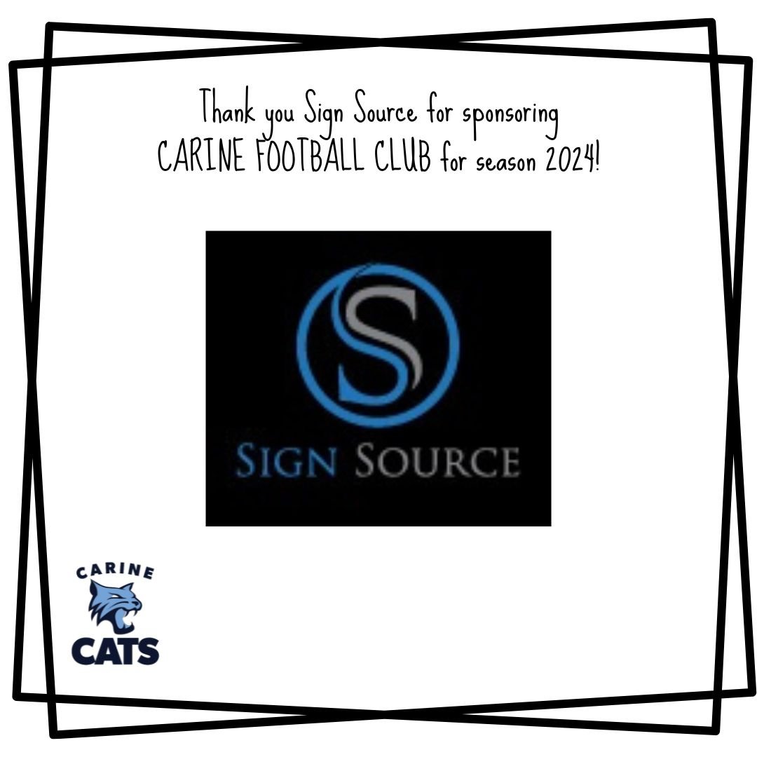 Big Shoutout to Sign Source for being our proud sponsor in 2024! Your commitment to supporting our Club is greatly appreciated. Let&rsquo;s make 2024 a season to remember!
https://www.carinefooty.com.au/sponsors