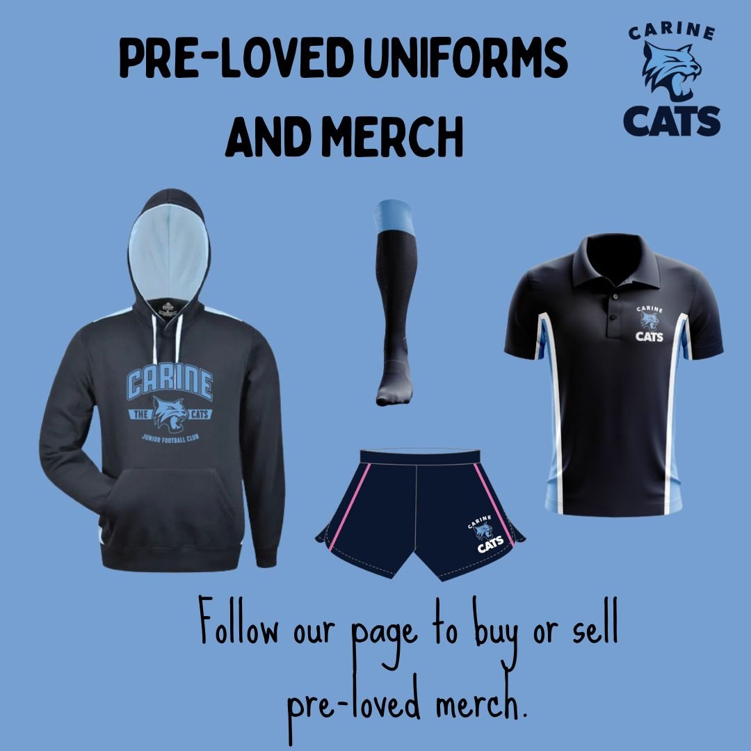 Join our pre-loved uniforms and merch page to sell or buy pre-loved uniforms. This page is designed for parents of former or current players. Please remember, if it has an old logo it is fine for training but our new logo must be worn on game days. h