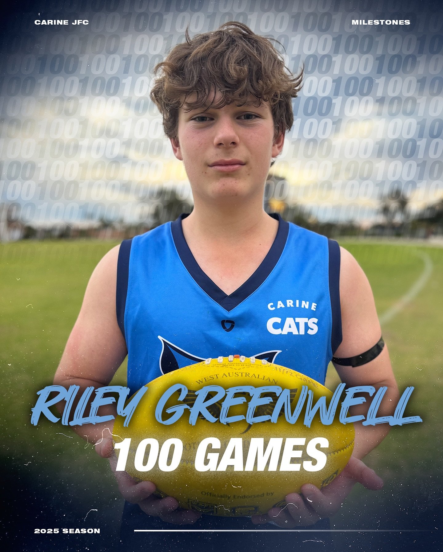 A huge congratulations to Riley Greenwell (Y11/12M) for playing his 100th game in Round 9! A massive achievement and a huge milestone! 1️⃣0️⃣0️⃣